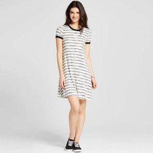 Black and white T-shirt dress